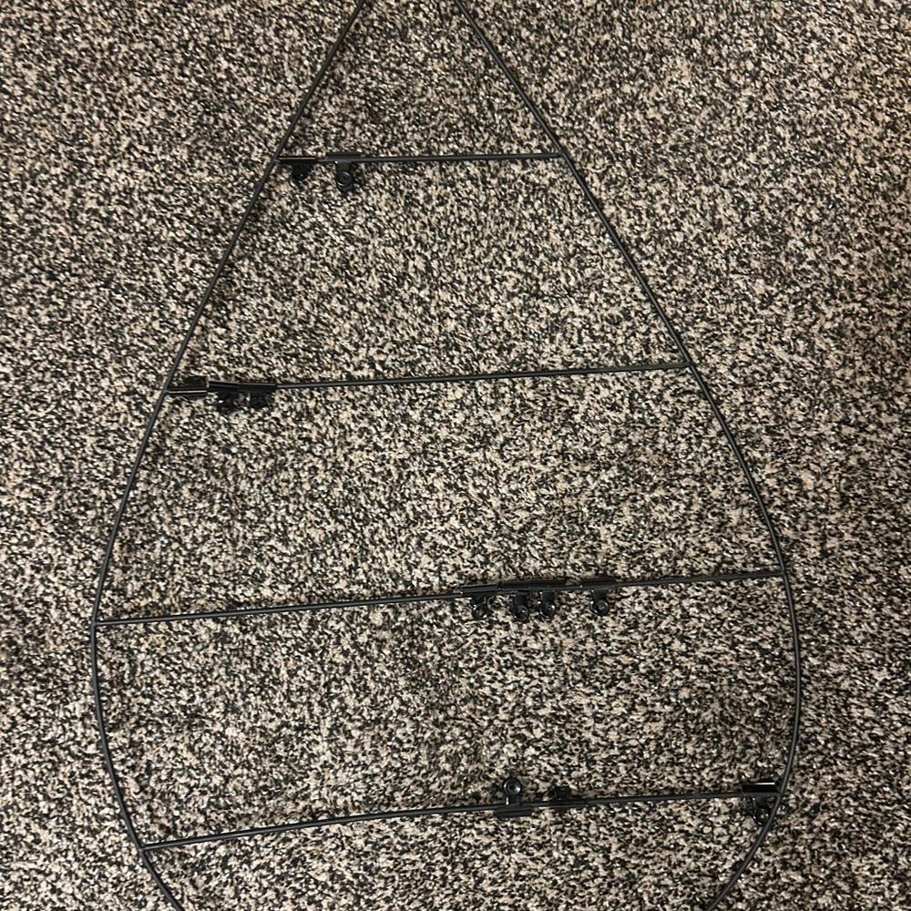 Elegant Black Teardrop Wall Shelf